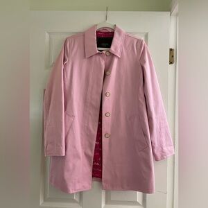 Coach Pink Sateen Walking Coat - Size XS
